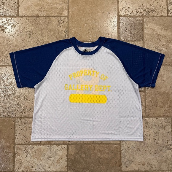 Gallery Dept Jr High Mesh White/Blue Practice Jersey Top
